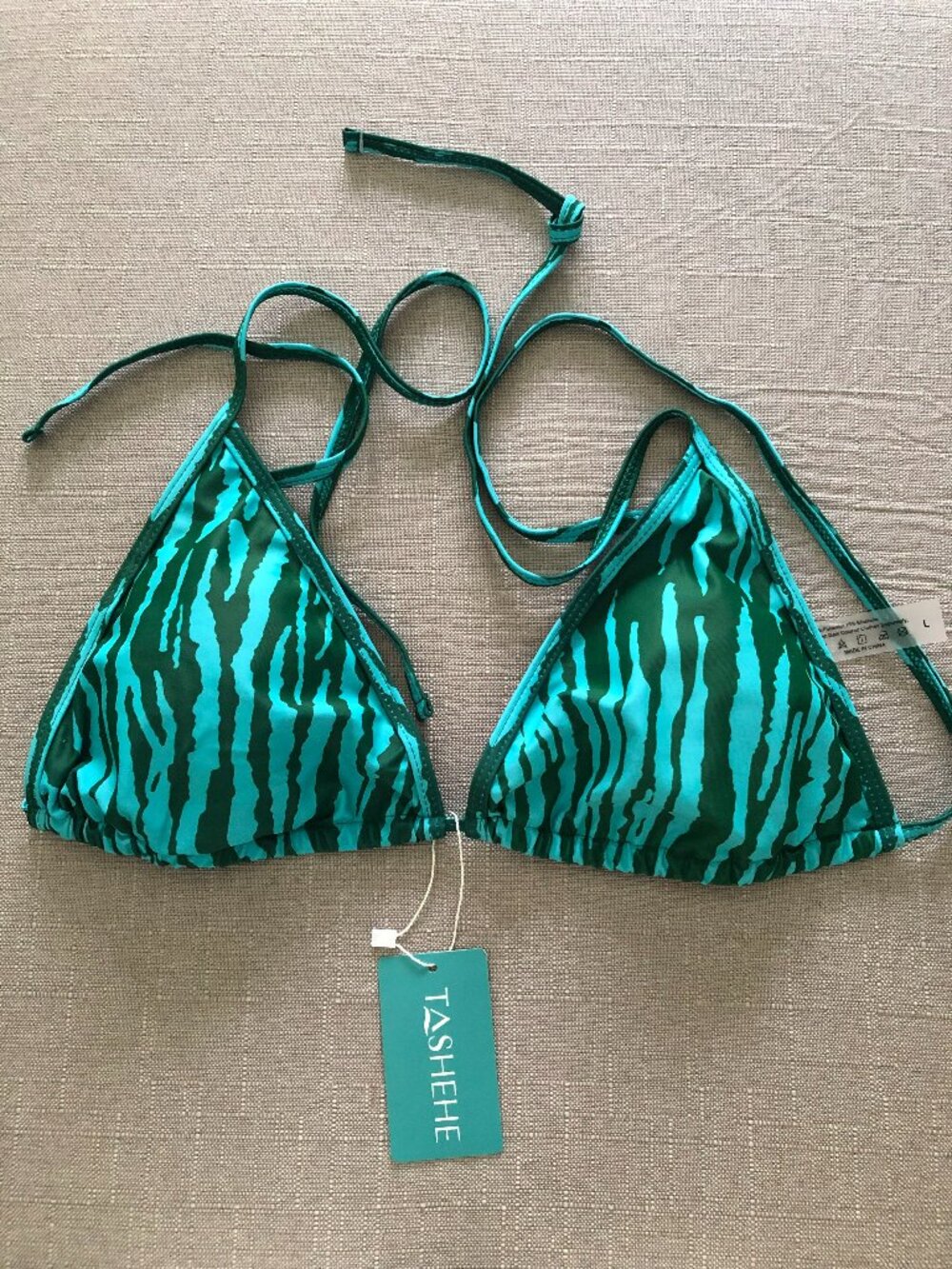 Tashehe Triangle Bikini Top  Size Large